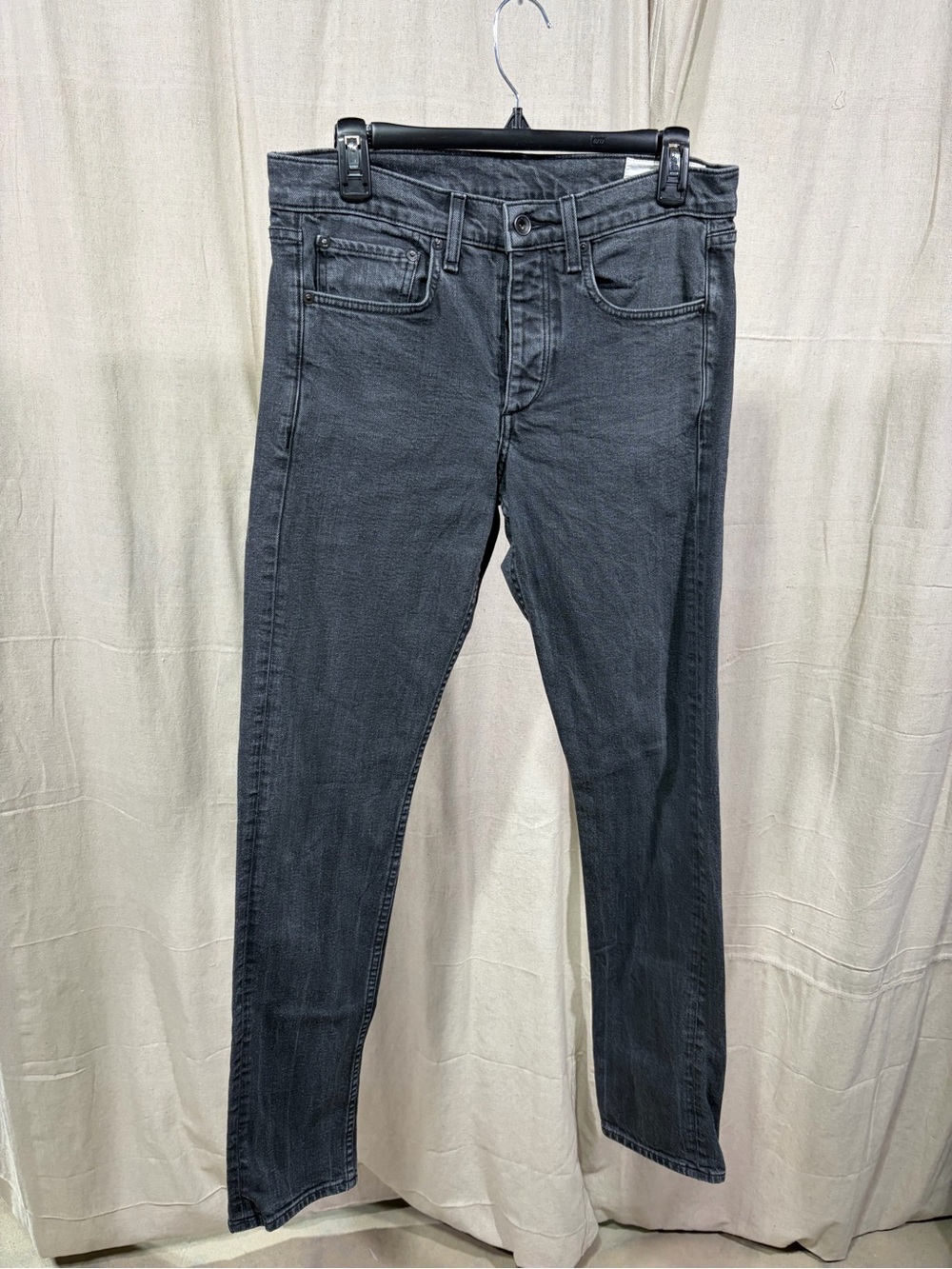 rag & bone Washed Black Fit 2 Slim Straight Jeans